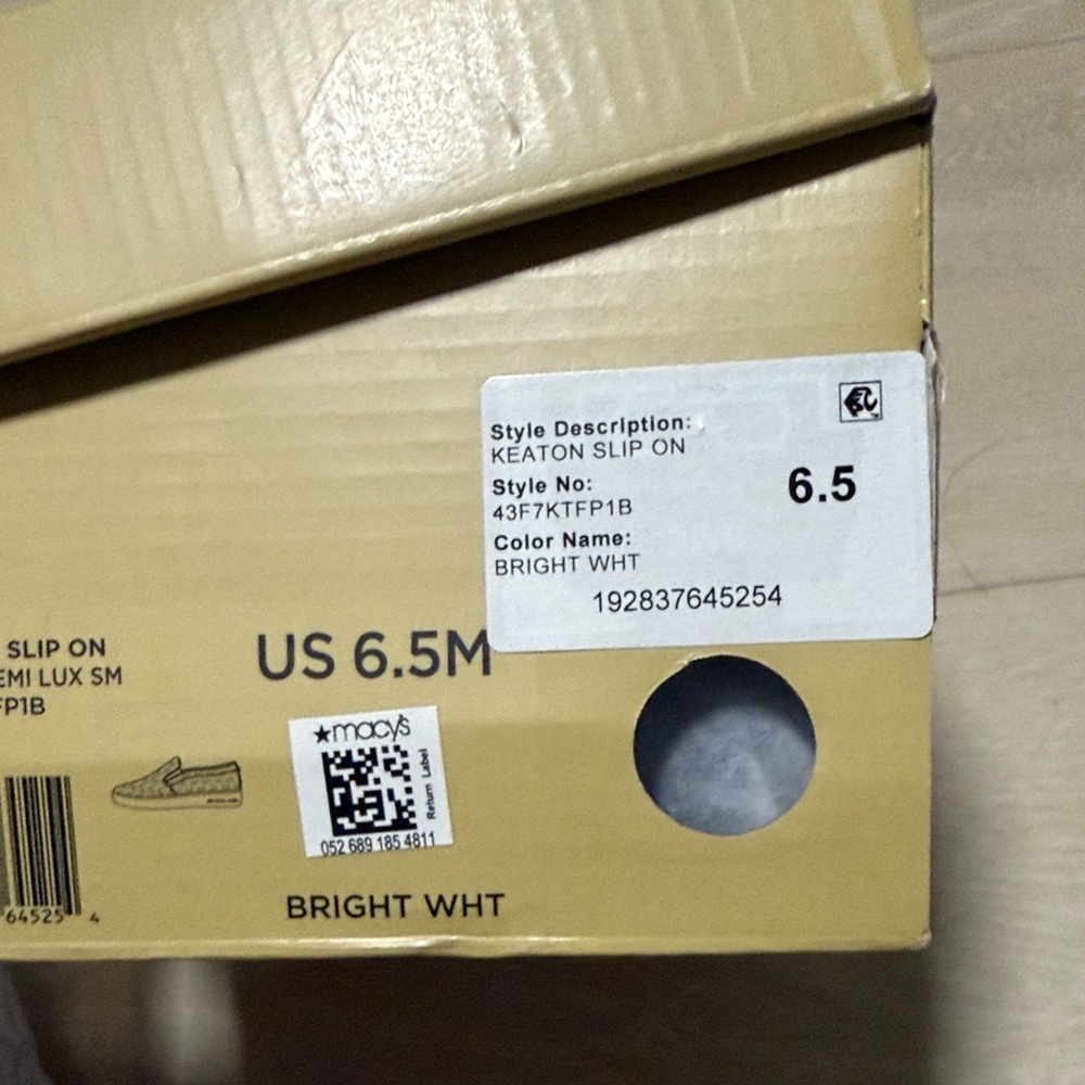 Michael Kors White Logo Slip-On Shoes NEW IN BOX - Picture 5 of 8